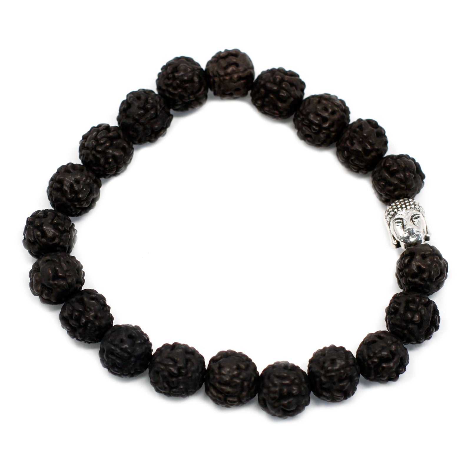 Pulseira de Rudraksha - Japa Mala - preto - Loja do Tigo