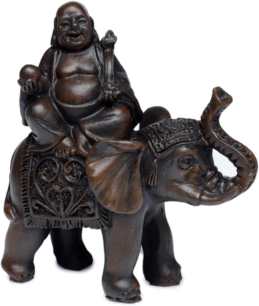 Elefante com Buda da sorte