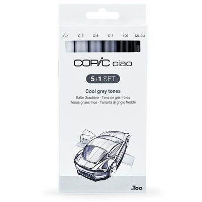 Marcador Copic Ciao 5+1 Set Cool Grey - Loja do Tigo