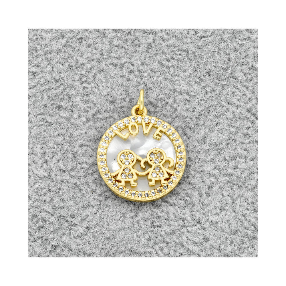 Pendente em aço - LOVE- Dourado - FBU278 1 - Loja do Tigo