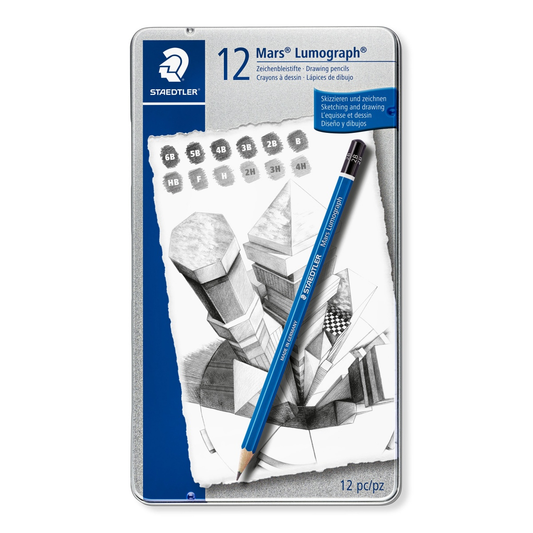 Lápis Grafite Staedtler Lumograph Mars 100g - Caixa com 12 Unidades - Loja do Tigo