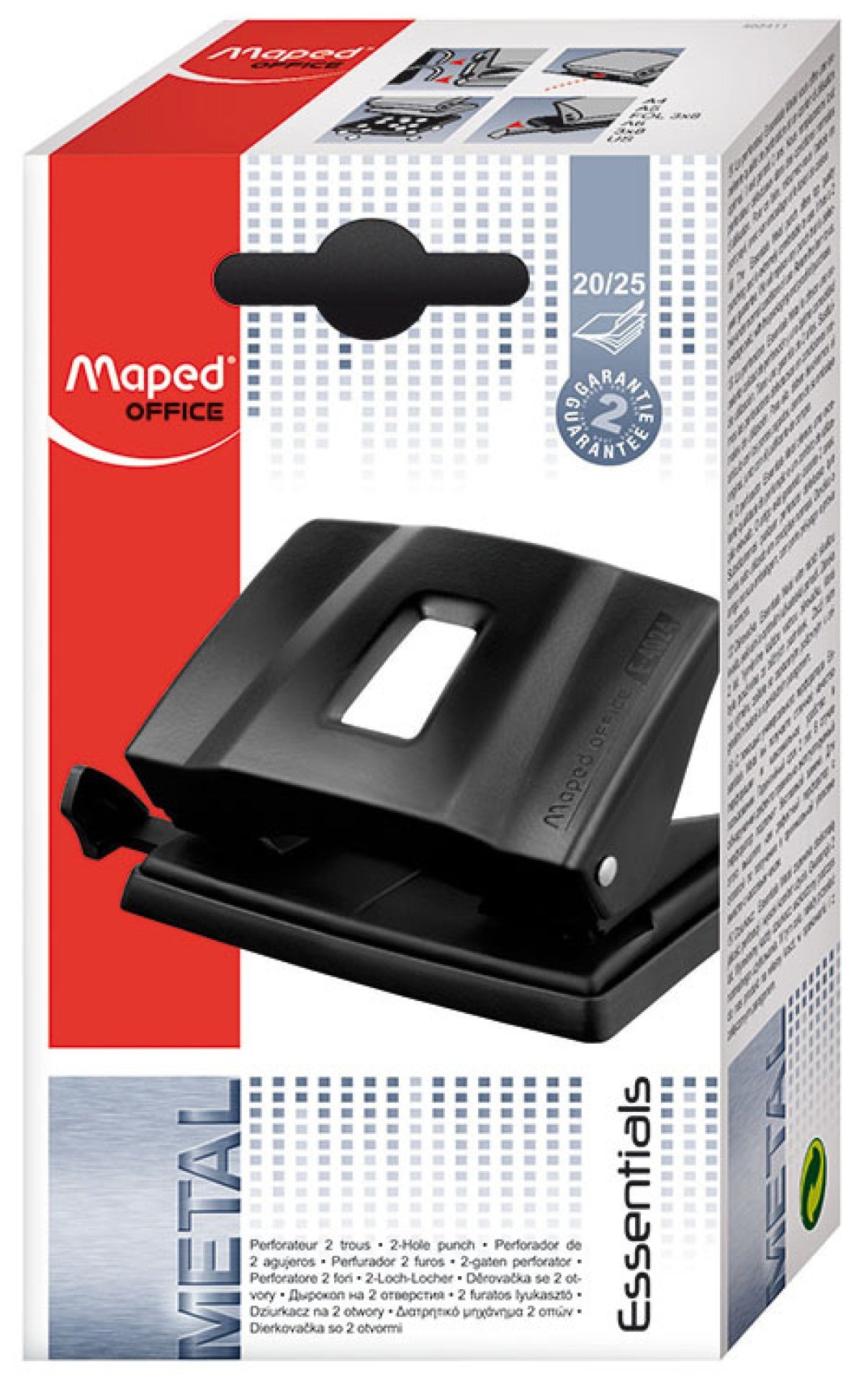 Furador MAPED ESSENTIALS 20-25FL preto - Loja do Tigo