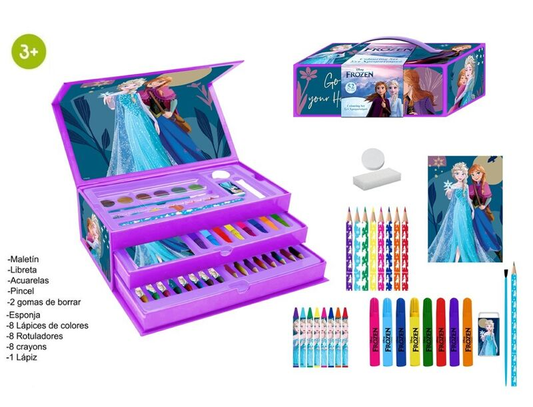 Conjunto de Colorir com Três Compartimentos de FROZEN MUST - Loja do Tigo