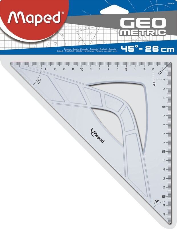 Esquadro MAPED GRAPHIC 45º/26CM - Loja do Tigo