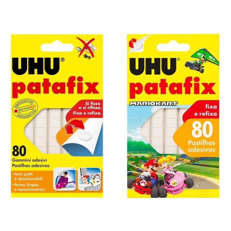 Pastilhas Bi-Adesivas UHU PATAFIX Branco c/80un Blister - Loja do Tigo