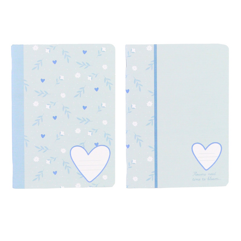 Caderno A5 agrafado Ancor b'log sweet blue - quadriculado - Loja do Tigo