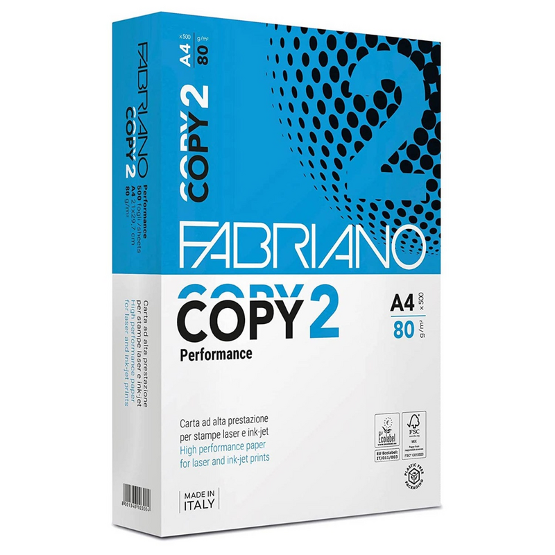 Papel Fotocópia A4 80g FABRIANO COPY 2 Performance Branco - Loja do Tigo