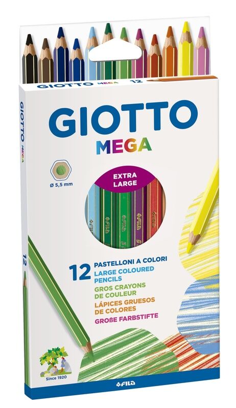 Lápis de cor GIOTTO MEGA 2256 C/12 - Loja do Tigo