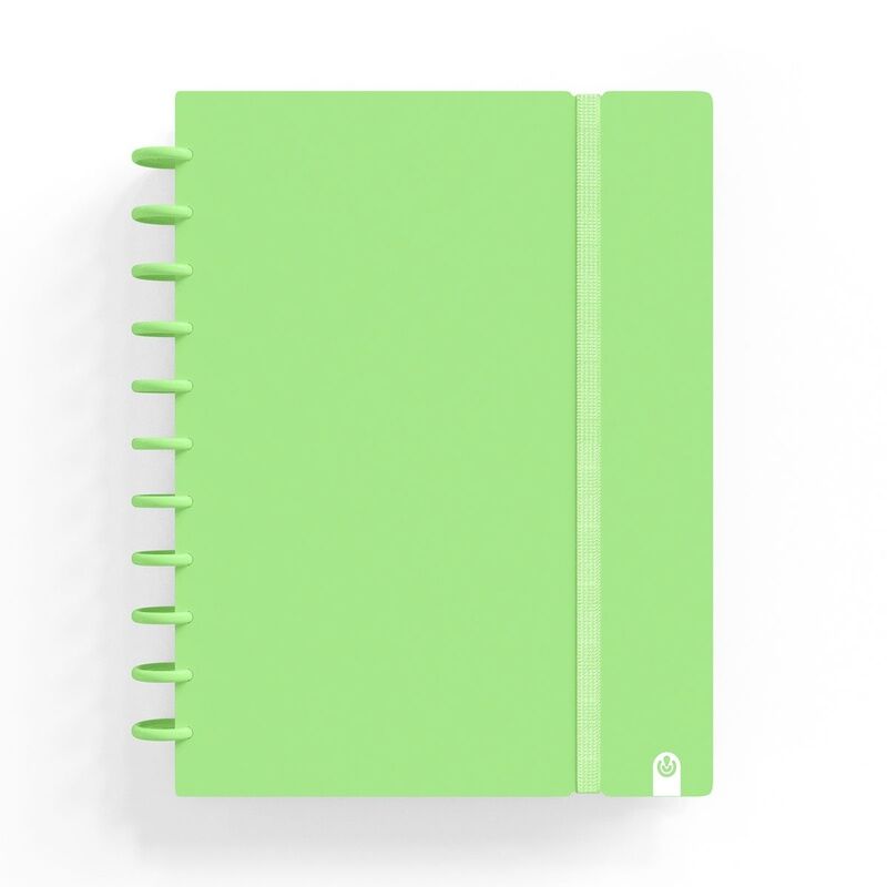 Caderno Ingeniox A4 pautado Foam c/elástico - Menta - Loja do Tigo